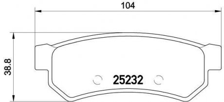 Купить Тормозные колодки дисковые Chevrolet Lacetti, Daewoo Gentra BREMBO p10 053 (фото1) подбор по VIN коду, цена 1204 грн.