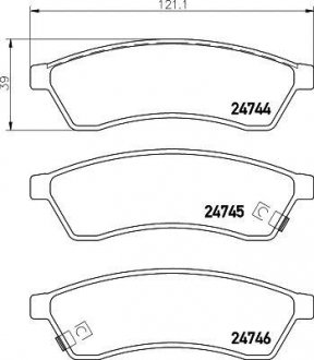 ГАЛЬМІВНІ КОЛОДКИ ДИСКОВІ Chevrolet Epica BREMBO p10 060