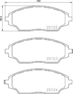 Купить Тормозные колодки дисковые Chevrolet Aveo BREMBO p10 070 (фото1) подбор по VIN коду, цена 1724 грн.