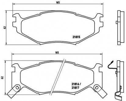 Купить Тормозные колодки дисковые Chrysler Voyager BREMBO p11 007 (фото1) подбор по VIN коду, цена 1505 грн.