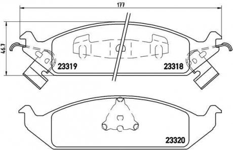 ГАЛЬМІВНІ КОЛОДКИ ДИСКОВІ Dodge Avenger BREMBO p11 011