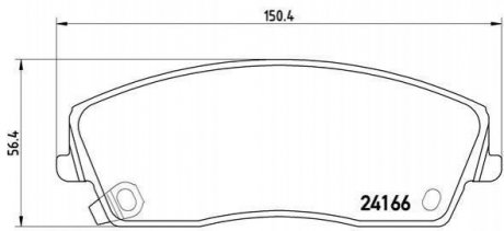 Тормозные колодки дисковые Lancia Thema, Chrysler 300C BREMBO p11 019