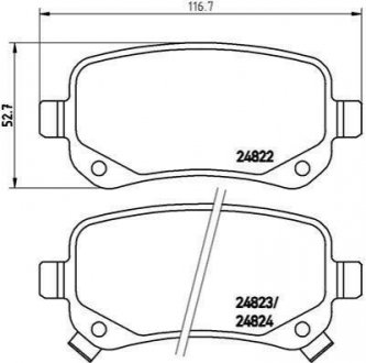 Купить Тормозные колодки дисковые Chrysler Voyager, Dodge Caravan BREMBO p11 021 (фото1) подбор по VIN коду, цена 1800 грн.