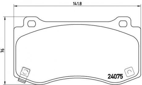 ГАЛЬМІВНІ КОЛОДКИ ДИСКОВІ Chrysler 300C, Jeep Grand Cherokee BREMBO p11 023