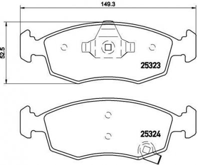 ГАЛЬМІВНІ КОЛОДКИ ДИСКОВІ BREMBO p11 031