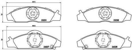 Тормозные колодки дисковые BREMBO p15 008