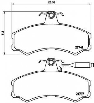 ГАЛЬМІВНІ КОЛОДКИ ДИСКОВІ BREMBO p23 022