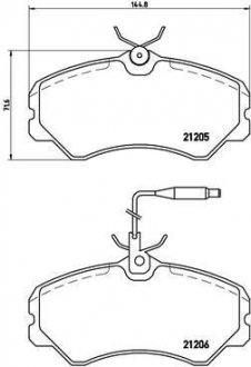 Купить Тормозные колодки дисковые Fiat Ducato BREMBO p23 023 (фото1) подбор по VIN коду, цена 1796 грн.