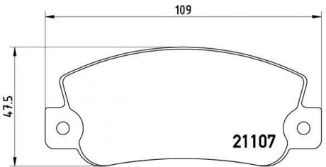 Купить Тормозные колодки дисковые Lancia Delta, Thema, Fiat Croma BREMBO p23 032 (фото1) подбор по VIN коду, цена 694 грн.