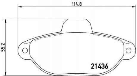 Купить Тормозные колодки дисковые Fiat Punto, 500, Ford KA BREMBO p23 060 (фото1) подбор по VIN коду, цена 580 грн.