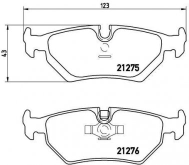 Тормозные колодки дисковые Peugeot 806 BREMBO p23 062