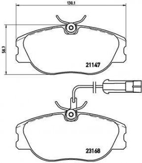 Купити ГАЛЬМІВНІ КОЛОДКИ ДИСКОВІ Fiat Tipo, Lancia Delta, Thema, Kappa BREMBO p23 066 (фото1) підбір по VIN коду, ціна 1691 грн.