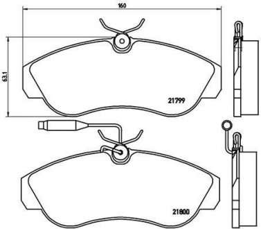 Тормозные колодки дисковые BREMBO p23 069