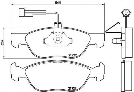 Купить Тормозные колодки дисковые Alfa Romeo 145, 146 BREMBO p23 071 (фото1) подбор по VIN коду, цена 1293 грн.