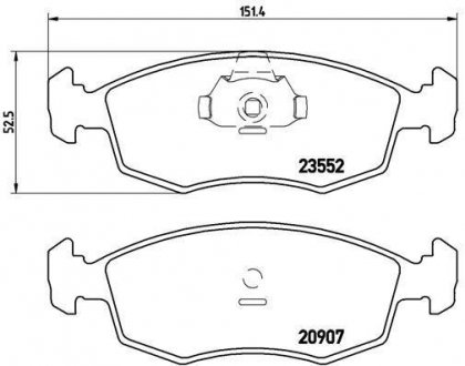 Купить Тормозные колодки дисковые Fiat Punto BREMBO p23 079 (фото1) подбор по VIN коду, цена 1285 грн.