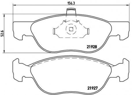 Тормозные колодки дисковые Lancia Delta, Fiat Punto BREMBO p23 081