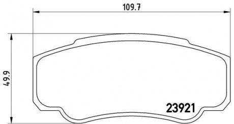 Купити ГАЛЬМІВНІ КОЛОДКИ ДИСКОВІ Peugeot Boxer, Fiat Ducato, Citroen Jumper BREMBO p23 093 (фото1) підбір по VIN коду, ціна 1490 грн.