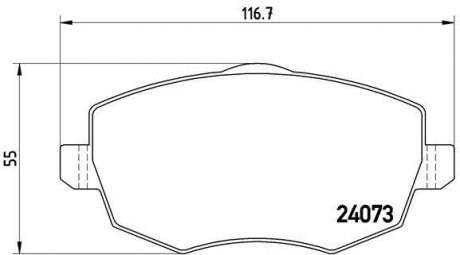 Тормозные колодки дисковые BREMBO p23 094