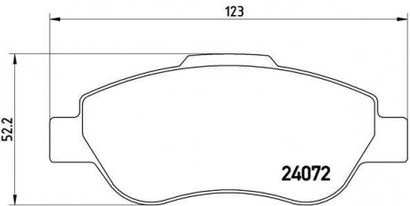 Купити ГАЛЬМІВНІ КОЛОДКИ ДИСКОВІ Fiat Panda BREMBO p23 097 (фото1) підбір по VIN коду, ціна 1151 грн.