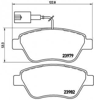 Купити ГАЛЬМІВНІ КОЛОДКИ ДИСКОВІ Fiat Punto, Grande Punto, Alfa Romeo Mito, Fiat Doblo, 500 BREMBO p23 108 (фото1) підбір по VIN коду, ціна 1251 грн.