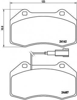 ГАЛЬМІВНІ КОЛОДКИ ДИСКОВІ Alfa Romeo Mito, Fiat Grande Punto, Doblo BREMBO p23 117