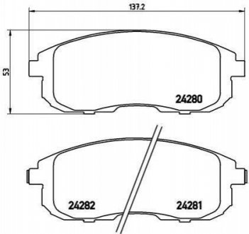 Тормозные колодки дисковые BREMBO p23 126