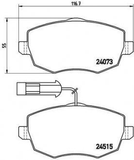 Тормозные колодки дисковые BREMBO p23 127