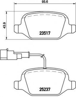 Купить Тормозные колодки дисковые Alfa Romeo Mito BREMBO p23 131 (фото1) подбор по VIN коду, цена 1269 грн.