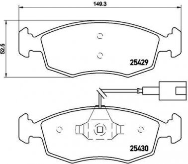 Купить Тормозные колодки дисковые Fiat 500, Punto BREMBO p23 138 (фото1) подбор по VIN коду, цена 1292 грн.