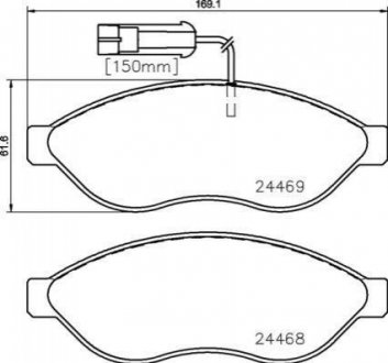 Гальмівні колодки дискові Fiat Ducato, Peugeot Boxer, Citroen Jumper BREMBO p23144