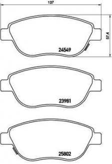 Купити ГАЛЬМІВНІ КОЛОДКИ ДИСКОВІ Fiat 500 BREMBO p23 153 (фото1) підбір по VIN коду, ціна 1664 грн.