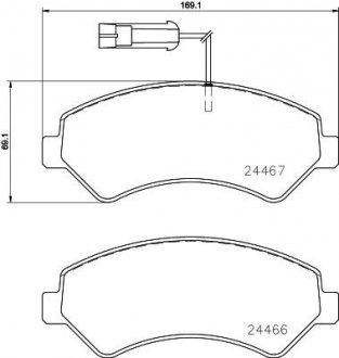 Гальмівні колодки дискові Fiat Ducato BREMBO p23 161