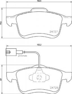 Купить Тормозные колодки дисковые Fiat Doblo, Lancia Delta, Opel Combo BREMBO p23 163 (фото1) подбор по VIN коду, цена 2148 грн.