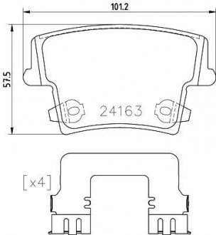 Тормозные колодки дисковые BREMBO p23 175