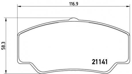 Купить Тормозные колодки дисковые Ford Transit BREMBO p24 023 (фото1) подбор по VIN коду, цена 1411 грн.