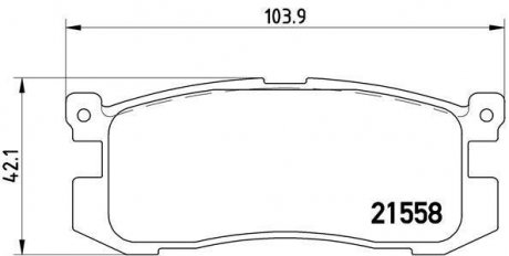Купити ГАЛЬМІВНІ КОЛОДКИ ДИСКОВІ Mazda 626 BREMBO p24 025 (фото1) підбір по VIN коду, ціна 1286 грн.