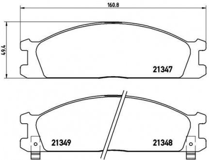 Купить Тормозные колодки дисковые Nissan Pathfinder, Navara BREMBO p24 026 (фото1) подбор по VIN коду, цена 1473 грн.
