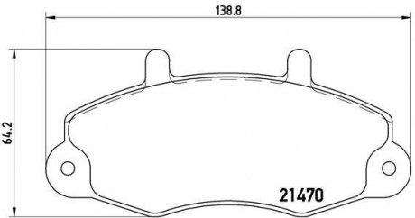 Купити ГАЛЬМІВНІ КОЛОДКИ ДИСКОВІ Ford Transit BREMBO p24 032 (фото1) підбір по VIN коду, ціна 1247 грн.