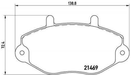 Купить Тормозные колодки дисковые Ford Transit BREMBO p24 033 (фото1) подбор по VIN коду, цена 1022 грн.