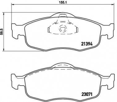 Купити ГАЛЬМІВНІ КОЛОДКИ ДИСКОВІ Ford Scorpio, Mondeo BREMBO p24 037 (фото1) підбір по VIN коду, ціна 777 грн.