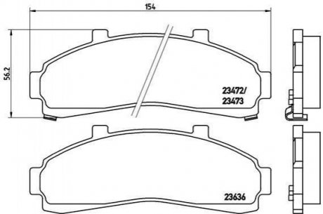 Тормозные колодки дисковые Mazda Xedos 9 BREMBO p24 041
