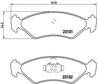 Купити ГАЛЬМІВНІ КОЛОДКИ ДИСКОВІ Ford Fiesta, KA BREMBO p24 044 (фото1) підбір по VIN коду, ціна 914 грн.