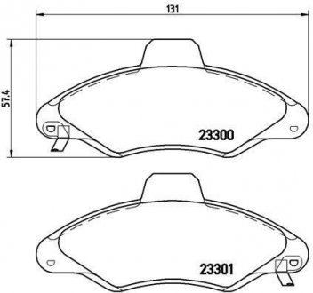 Тормозные колодки дисковые BREMBO p24 045