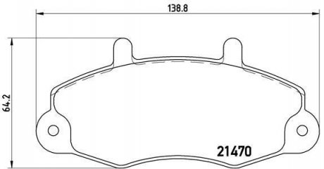 Купить Тормозные колодки дисковые Ford Transit BREMBO p24 049 (фото1) подбор по VIN коду, цена 1329 грн.