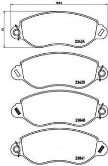 Тормозные колодки дисковые BREMBO p24 053