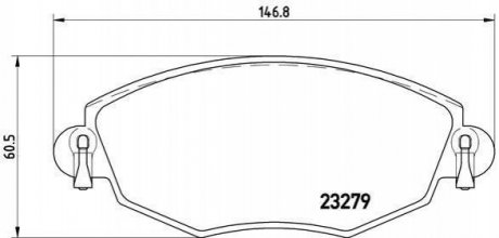 Купить Тормозные колодки дисковые Ford Mondeo, Jaguar X-type BREMBO p24 060 (фото1) подбор по VIN коду, цена 1410 грн.