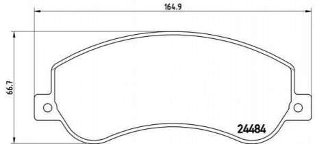 Купить Тормозные колодки дисковые Ford Transit BREMBO p24 064 (фото1) подбор по VIN коду, цена 2043 грн.