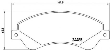 Тормозные колодки дисковые BREMBO p24 065