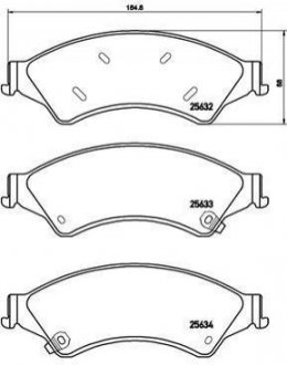 Тормозные колодки дисковые BREMBO p24 153