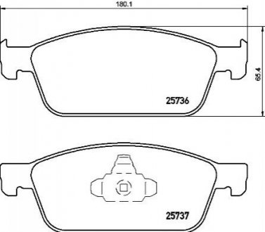 Комплект тормозных колодок из 4 шт. дисков Ford Focus BREMBO p24157